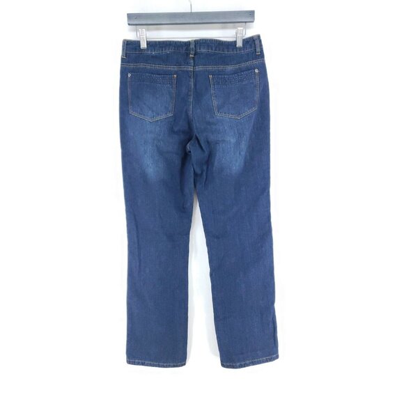 Natural Reflections Flannel Lined Jeans Women's Size 8 Dark Wash - Picture 3 of 7